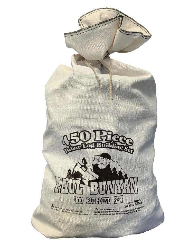 450 Pieces Log Building Set Roy Toy Real Wooden Pieces Made In The USA - Image 2 of 3