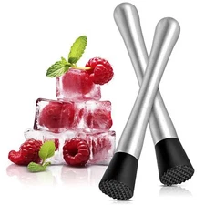 Stainless Steel Bar Muddler For Cocktails 2pcs Old Fashioned Cocktail Muddler Fo