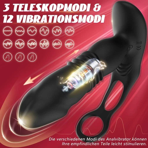 Male Prostate Massager APP Vibrator Thrusting Anal Butt Plug Dildo Sex Toys Men - Picture 10 of 24