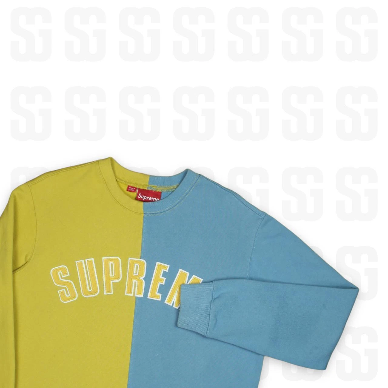 Sweat fendu Supreme taille M bleu