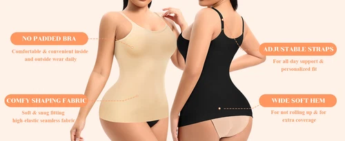 Firm Tummy Waist Control Body Shaper Slimming Cami Shapewear Seamless Vest Top - Picture 7 of 41