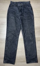 Vintage L.L. Bean Womens Size 10 Flannel Lined Gray Jeans Made in USA Plaid