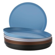 Unbreakable Dinner Plates Set of 8 9.5-Inch for Camping  RV Use - 100 Mic...