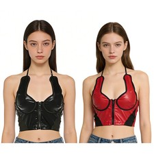 Womens Tops Corset Crop Top Clubwear Vest Streetwear Tank Music Bustiers Party