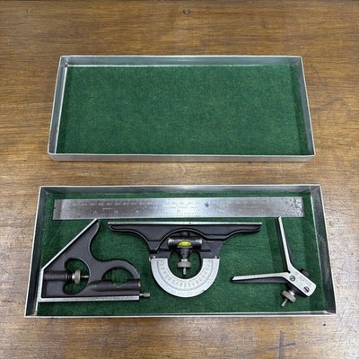 VINTAGE MOORE & WRIGHT COMBINATION SET No 990 12'' CARPENTER ENGINEERS OLD TOOLS