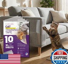 CLAWGUARD Cat Training Tape Sheets 10 XL 17x11.5 Double-Sided Furniture Protecto