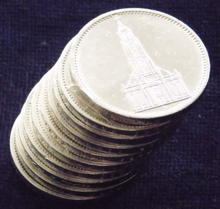 Reich alemán 10x 5 Reichsmark iglesia de guarnición Potsdam inversión de plata J.357