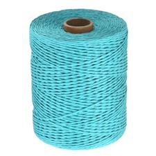 328 Yards Raffia Ribbon, 2mm Raffia Paper String for Wrapping, Bright Blue