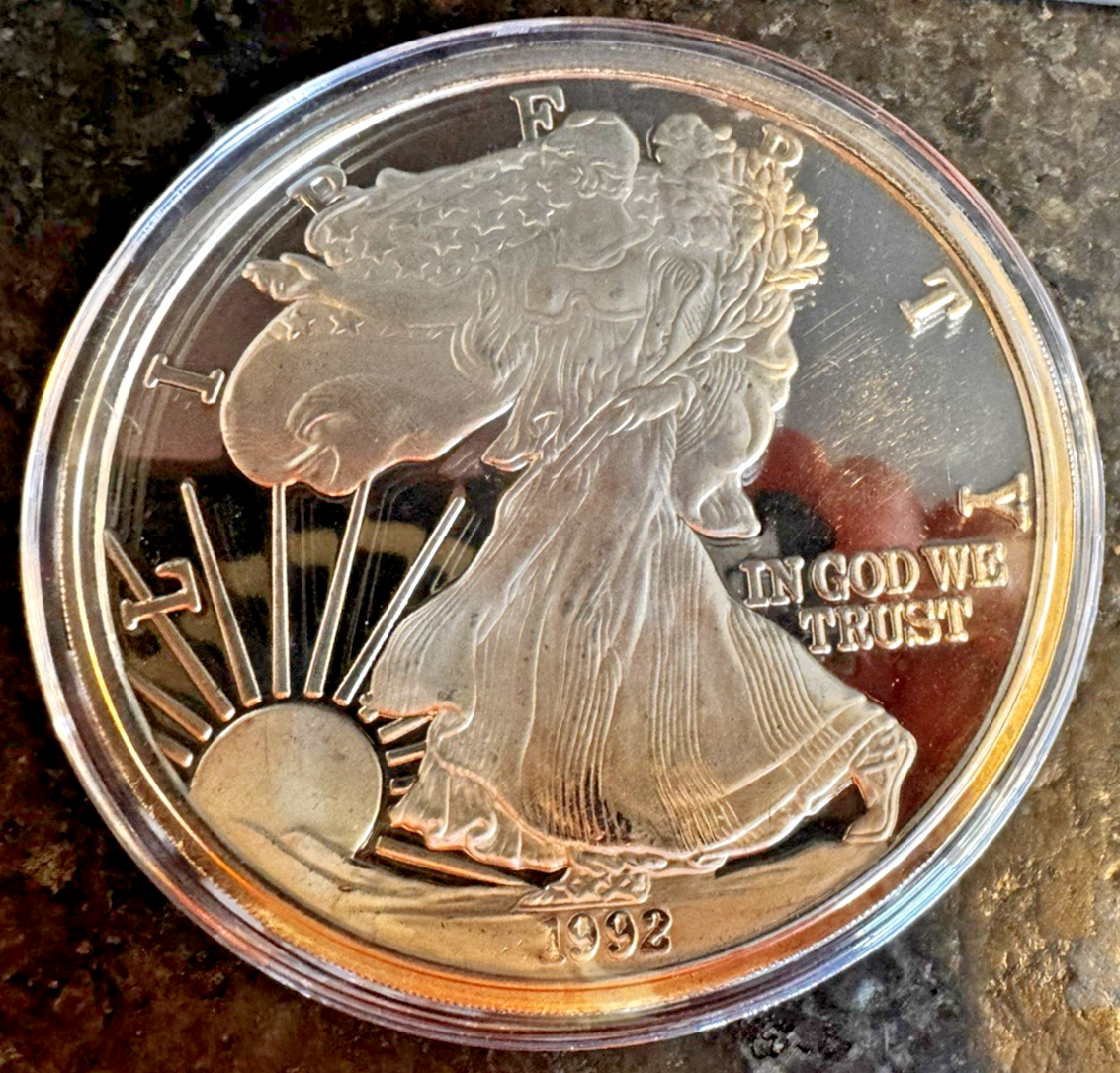 1992 One Troy Pound Walking Liberty Silver Coin | eBay