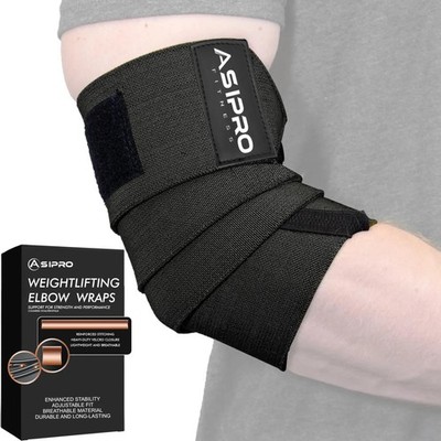 Elbow Wraps for Weightlifting Men & Women 40'' Elbow Brace for Weight Lifting,...