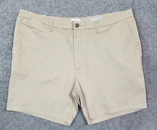Men's Chino Shorts Slim FITS Size 30 Beige Goodfellow 7" Inseam (Tagged 28)