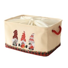 Christmas Basket for Gifts, Empty Christmas Gnomes Basket, Holiday Decor