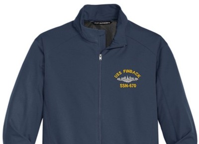 US FINBACK SSN-670 Soft Shell Jacket.  New.  U.S. Navy. DOLPHINS