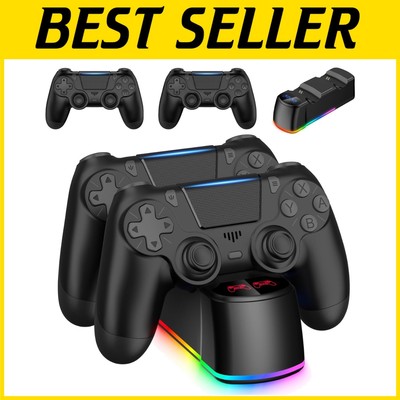 PS4 Wireless Controller Duo + Charging Dock - Black