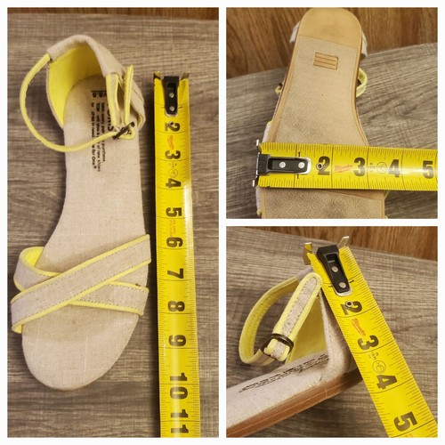 Toms Correa Ankle Strap Sandals Women's Size 8.5 Tan Yellow - Picture 11 of 11