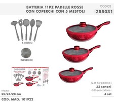 Batteria Di Tegami 11pz Con 5 Mestoli