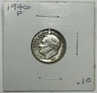 1946-P Roosevelt Dime - 90% Silver 10 Cent Coin - Circulated - **FREE SHIPPING**