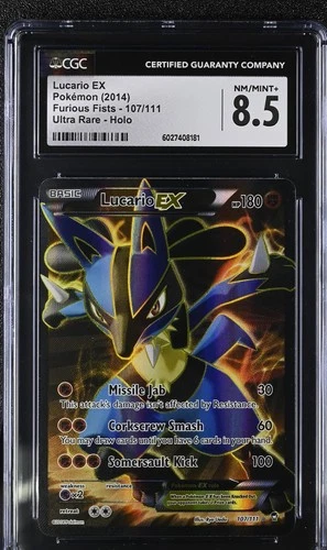 Pokemon Lucario EX Furious Fists 107/111 Ultra Rare CGC 8.5