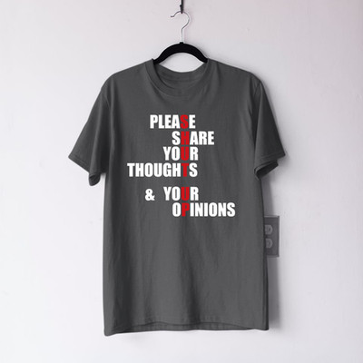 Please Share Your Thoughts T-Shirt Bold Lustig Sarkastisch Shut Up Geschenk