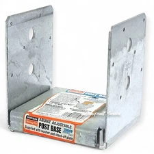 Simpson Strong-Tie ABU66Z 12-Ga ZMAX Adjustable Post Base 10 Pack Heavy Duty