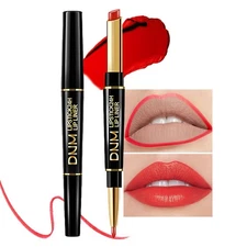 evpct 1Pcs Red Velvet Matte Lip Liner and Lipstick Combo Set Kit for Women, F...