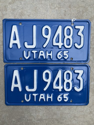 1965 Utah license plates