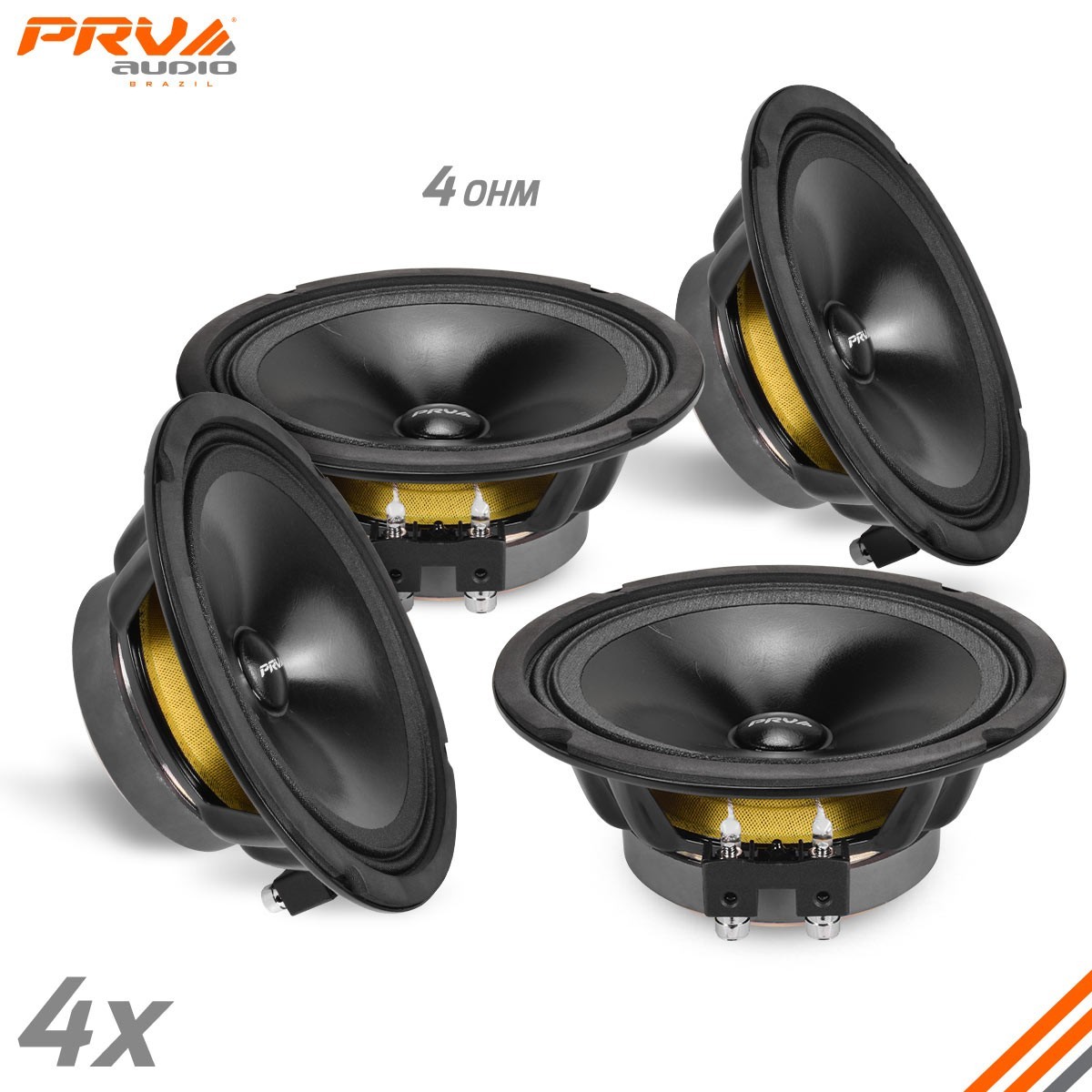 4x PRV Audio 6.5″ Fullrange Car Speaker OEM Replacement 400 Watts