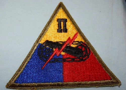 WW2 ERA 2nd ARMORED DIVISION PATCH US MILITARY BADGE WORLD WAR II
