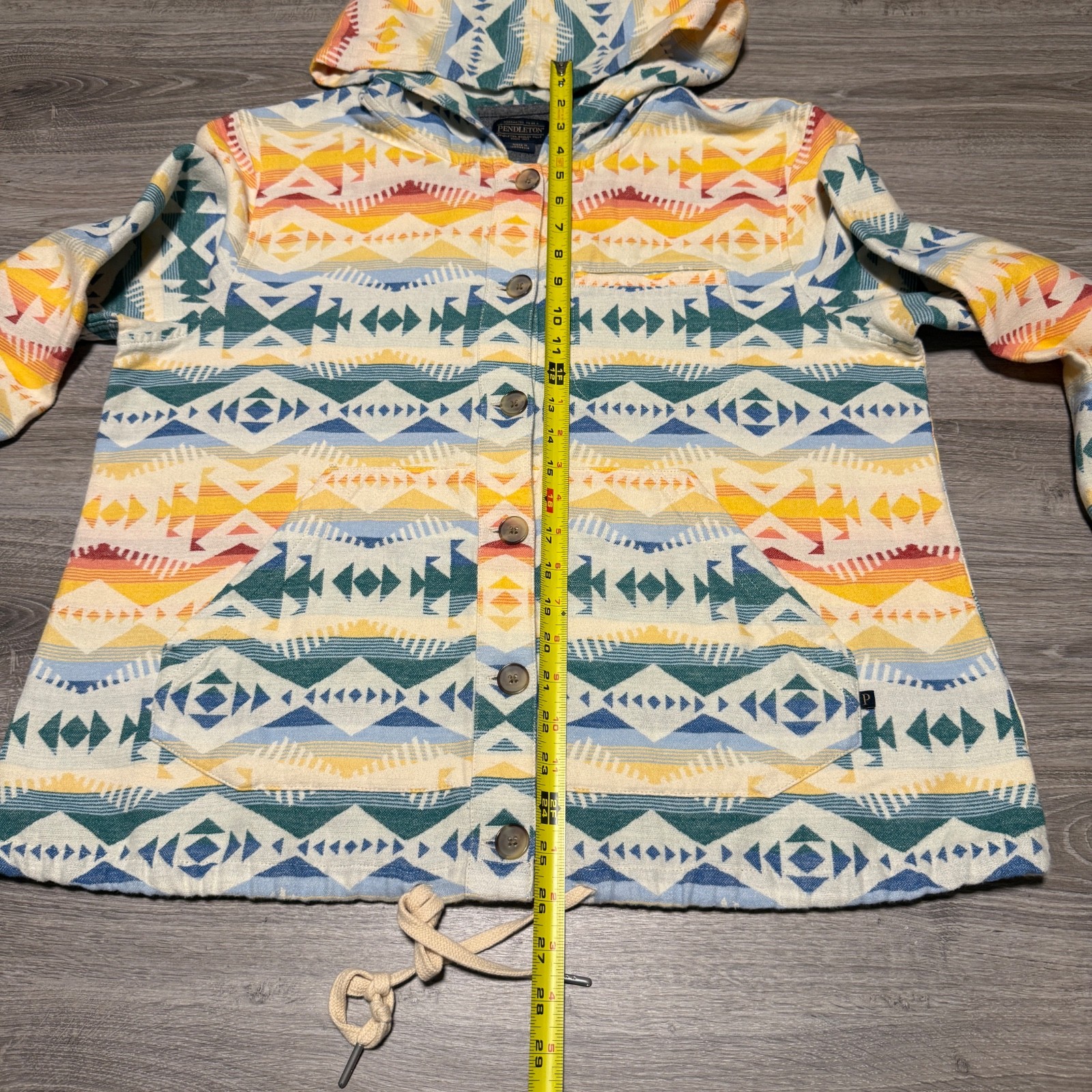 Pendleton Button Front Hoodie Jacket Large Soft S… - image 6