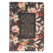 Inspirational Zippered Journal, Hope and a Future Wide Ruled Notebook, Jer.