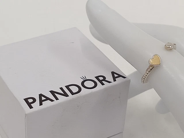 Pandora Sterling Silver 925 Hearts Of Love Open Ring Size K/12 Weight 2.07g