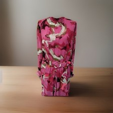 Nine West Pink Abstract Marble Belted Dress Long Sleeve Womens Large NWT