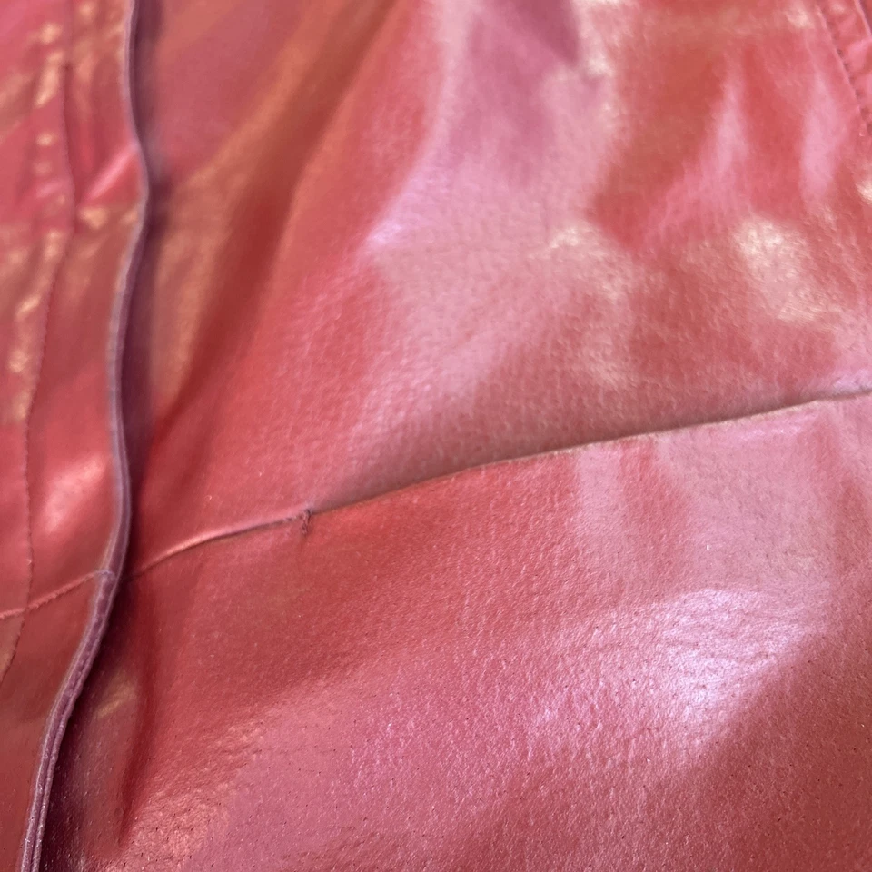 Vintage 90s  A M I Burgundy Leather Vest Cowboy Size XL Womens - Image 3 of 4