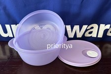Tupperware CrystalWave Microwave PLUS 6 1/4 cup/1.5l Bowl Colander Lavender New