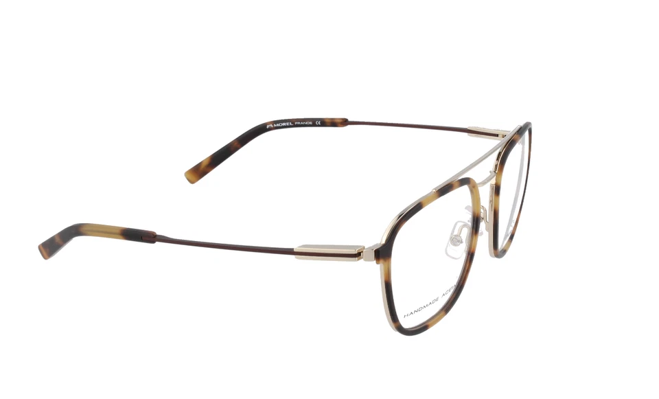 Armação de óculos aviador de plástico OGA Morel 10131O tartaruga TD06 52-20-145 101310 - Imagem 2 de 3