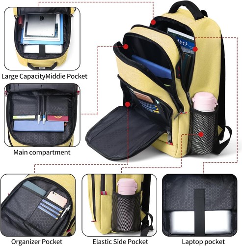 Travel Backpack Laptop Bag With USB charging Slit, Fits 15.6" Laptop - Picture 7 of 12