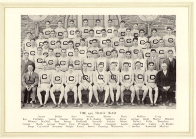 1926 Cornell University Cornellian 1925 Track Team Group Photo Page
