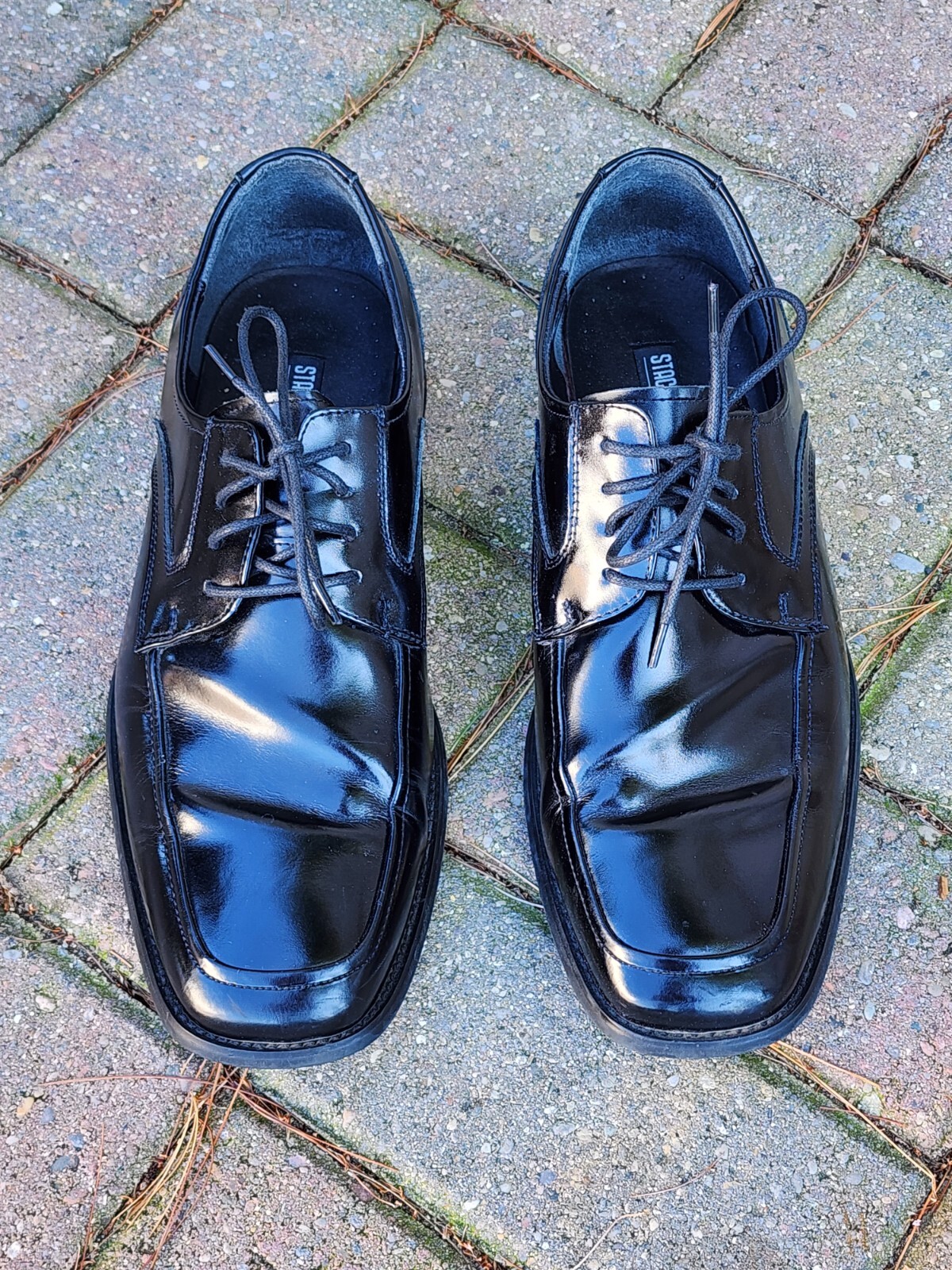 SAOLA Scarpe basse Stacy Adams da uomo taglia 11 M stringate abito nero