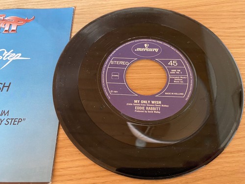 EDDIE RABBIT "STEP BY STEP / MY ONLY WISH" 1981 MERCURY RECORDS HOLLAND PRESSING - Picture 5 of 12