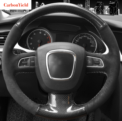 For Audi A3 (8P) A4 (B8) A5 A6 (C6) Alcantara Carbon Fiber Steering