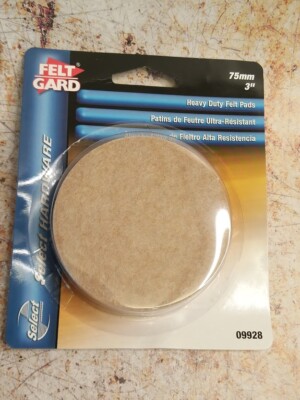 4x 75 mm strapazierfähige Filzpads - große Bodenschoner für Holz & Laminat