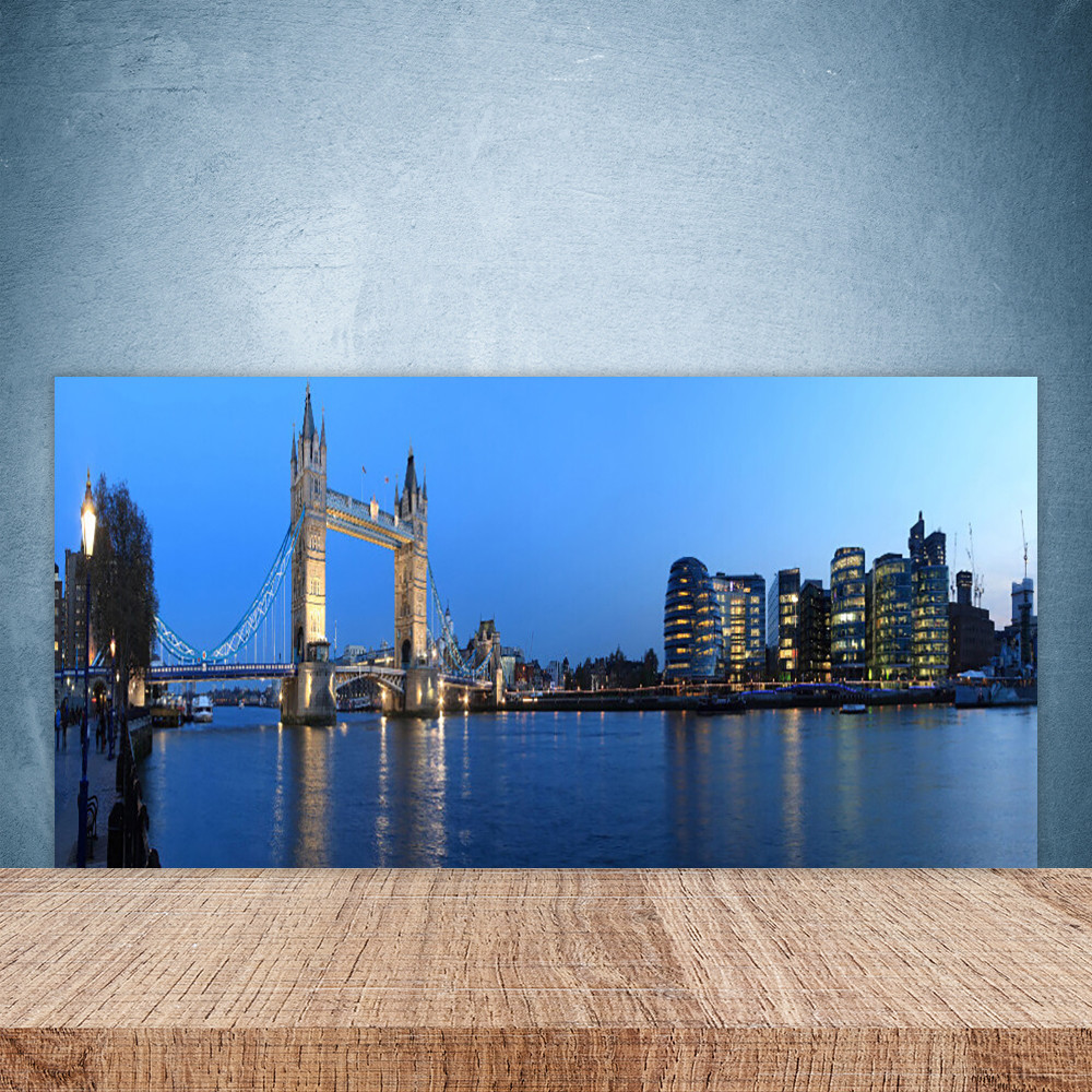 Crédence de cuisine en verre 100x50 cm avec motif panorama urbain
