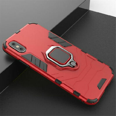 For iPhone 15 12 14 11 16 Pro Max 7 Hybrid Magnetic Stand Ring Holder Slim Case