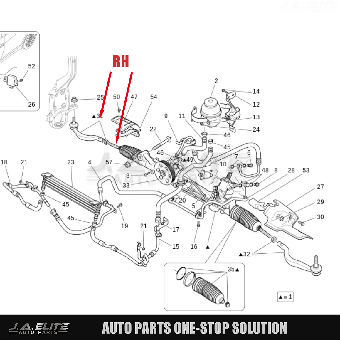 Right Inner & Outer Rod End kit fits Maserati 14-17 Ghibli Quattroport 673000006