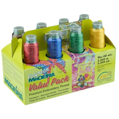 Madeira Polyneon 8 Cone Value Thread Pack, 2200yds, No 40