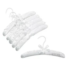 Only Hangers White 12" Satin Padded Baby Top Hangers (Pack of 12)