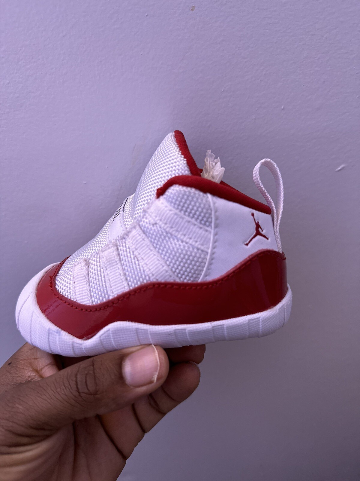 Jordan 11 Crib Bootie "Cherry" White/Varsity RedBlack (CI6165 116