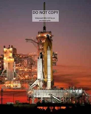 SPACE SHUTTLE ATLANTIS ON PAD FOR STS-129 - 8X10 NASA PHOTO (BT-700)