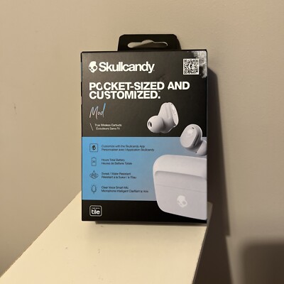 Skullcandy Mod True Earbuds Wireless Bluetooth S2FYW Hellgrau/Blau Brandneu