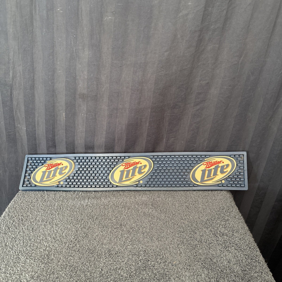 Miller Lite バーマット Miller Lite Beer Rubber Bar Spill